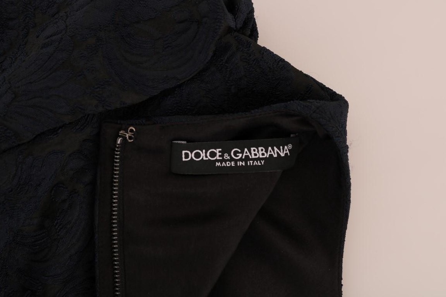 Dolce & Gabbana  Black Blue Flare Mini Dress