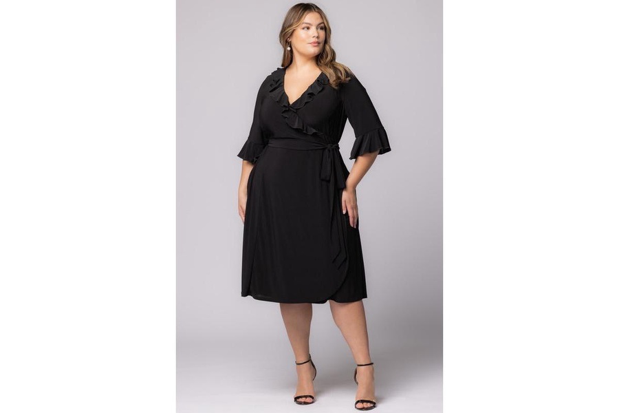 Plus Size Barcelona Midi Wrap Dress