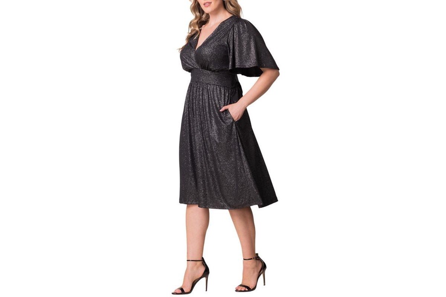 Plus Size Crystal Cove Cocktail Dress with Pockets