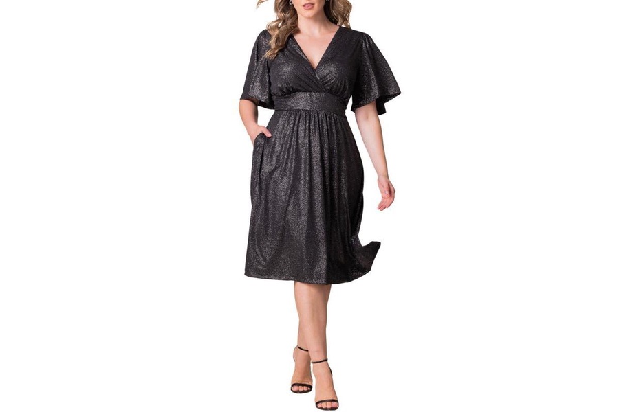Plus Size Crystal Cove Cocktail Dress with Pockets