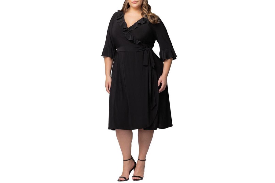 Plus Size Barcelona Midi Wrap Dress