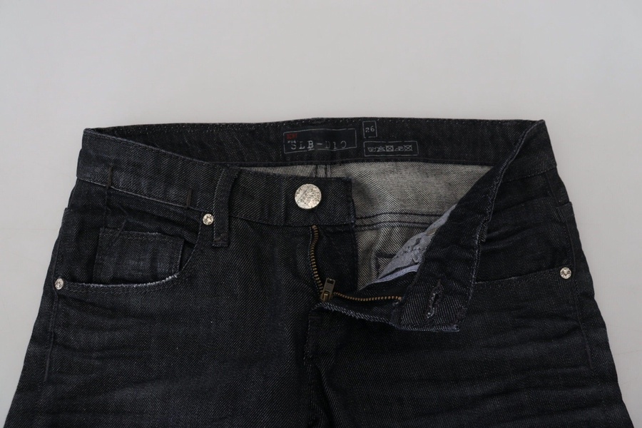 cotton low waist slim fit women casual blue women's jeans