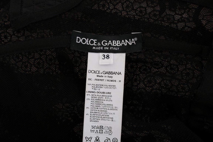 Dolce & Gabbana  Black Floral Sheath Dress