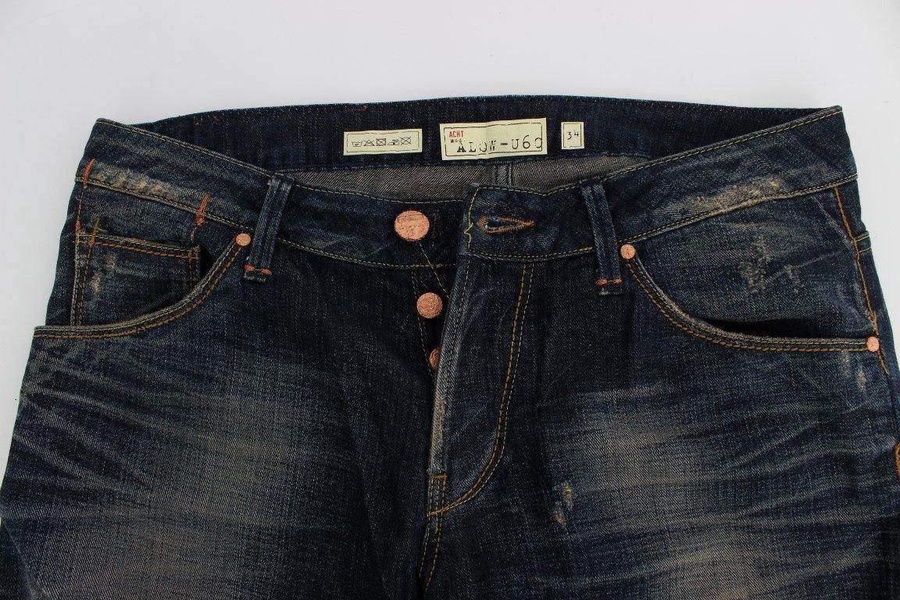 ACHT  Wash Straight Fit Low Waist Jeans