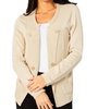 buttoned lapel cardigan in sand