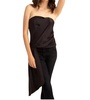 euphoric strapless sash-side tie bustier top in black