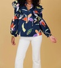 grady blouse in blue lily