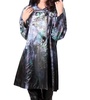 verdant hooded rain jacket in blue multi