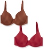 Amazon Essentials Women's Full Cover Microfiber Bra, Pack of 2