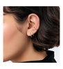 - Double Hoop Earrings - Harley Pave