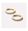 - Gold Huggie Hoop Earrings - Pave Huggie Hoops Medium