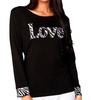 love scoop neck sweater in black