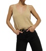 cece sweater tank in warm sand