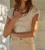 love letter lace top in cream