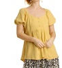 sweetheart babydoll top in honey