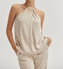 maria satin halter top in cream