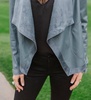 teagan drape front jacket in thunderstorm
