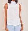 smocked top in white
