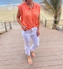 aria top in coral