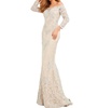 off the shoulder lace dress in taupe