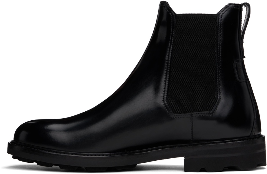 Black Oiled Calf Leather Chelsea Boots