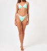 seam-free mackena bikini bottom in bright teal/cream