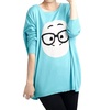 geek chic emoji pullover in turquoise