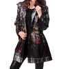 snap-front rain jacket in black multi