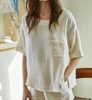 muslin top in ivory