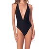 jade safri plunge one piece in black