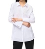 woven button-down blouse in white