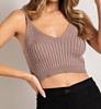 knit crop tank in coco