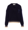 Ribbed V Neck Sweater