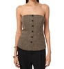 elliot top in black and tan