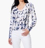 rolling clouds sweater in blue multi