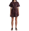 saara tiered mini dress in deep botanic