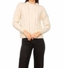 casey whipstitch cable sweater in ivory