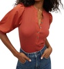 coralee top in brick red