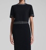 maeve sequin embellished top in black/silver