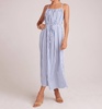 shirred cami maxi dress in bahia breeze stripe