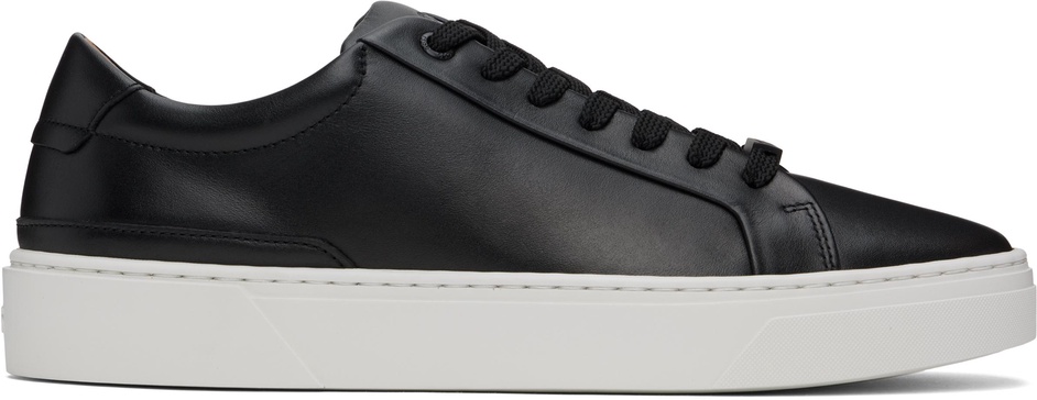 Black Gary Leather Low-Top Sneakers