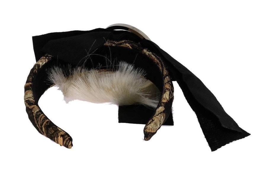 Dolce & Gabbana  Black Crystal White Diadem Headband
