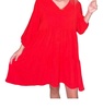 classic tiered dress in hot pink
