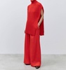 sleeveless turtleneck in rosso