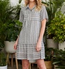 calee dress in salt stripe