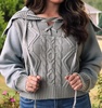 sweater sweatshirt combo in gray
