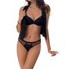 women's thong in noir