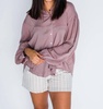 business as usual blouse in mauve