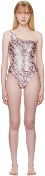 White Crazy Orb One-Piece Swimsuit