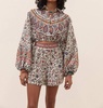 verbena collar crop blouse in white